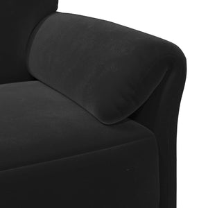 Σετ Καναπέ 2 τμχ. Μαύρο Βελούδο - Pakobazaar