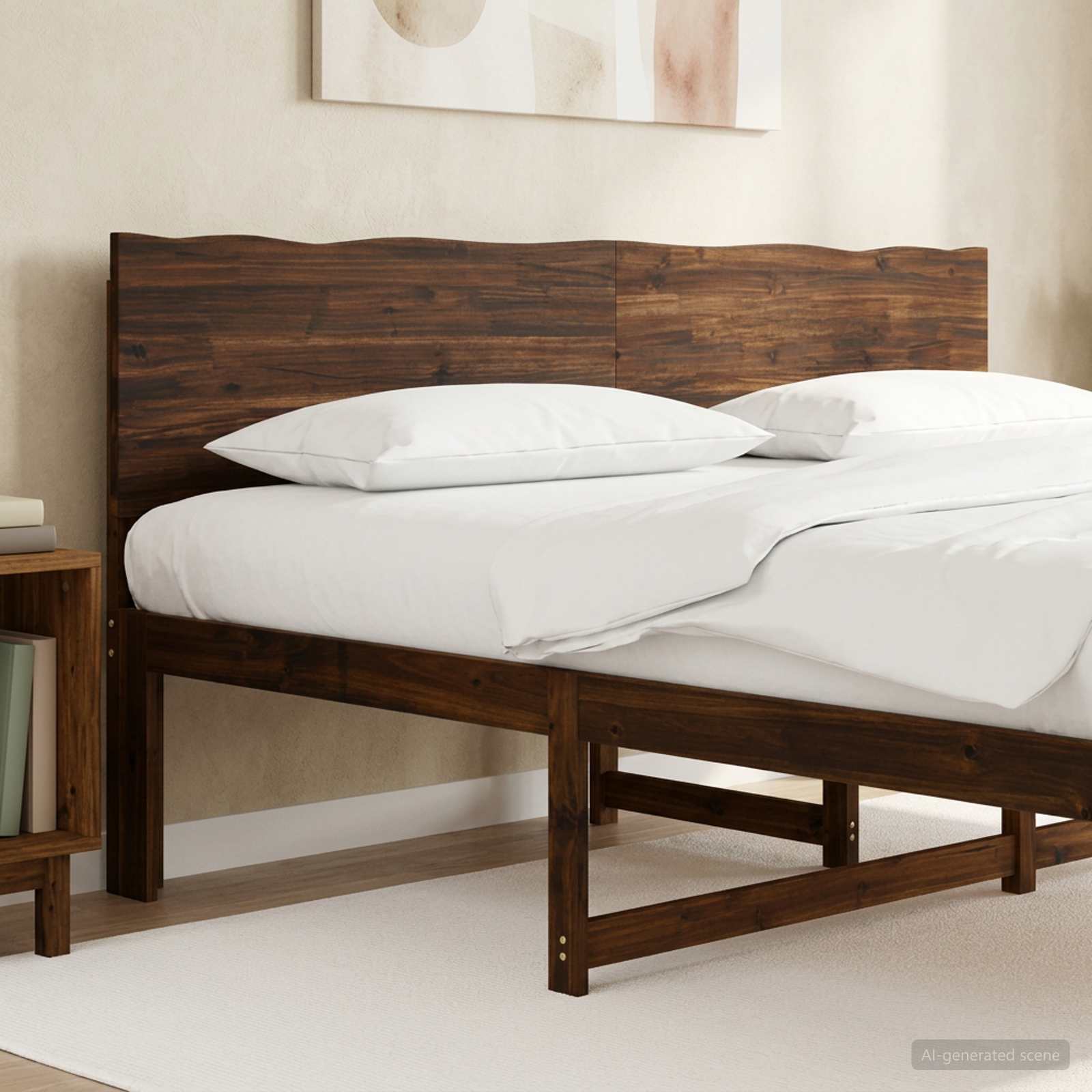 Κεφαλάρι με φυσική άκρη ROSTOCK Σκούρο Καφέ 200 εκ. - Pakobazaar