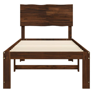 Μονό Κρεβάτι με Κεφαλάρι ROSTOCK Σκούρο Καφέ 75 x 190 cm - Pakobazaar