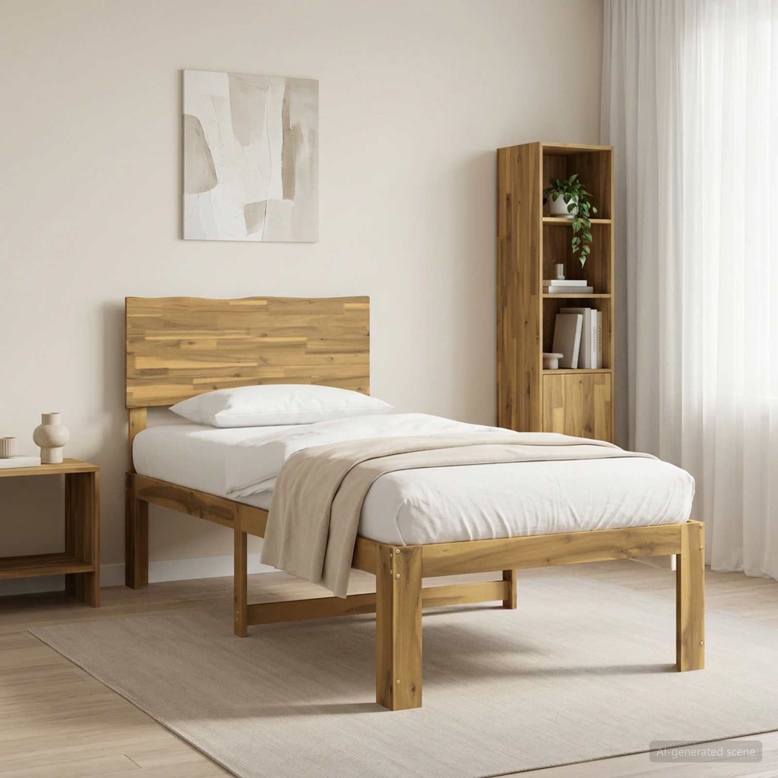 Μονό Κρεβάτι με Κεφαλάρι ROSTOCK Λευκό 75 x 190 cm - Pakobazaar