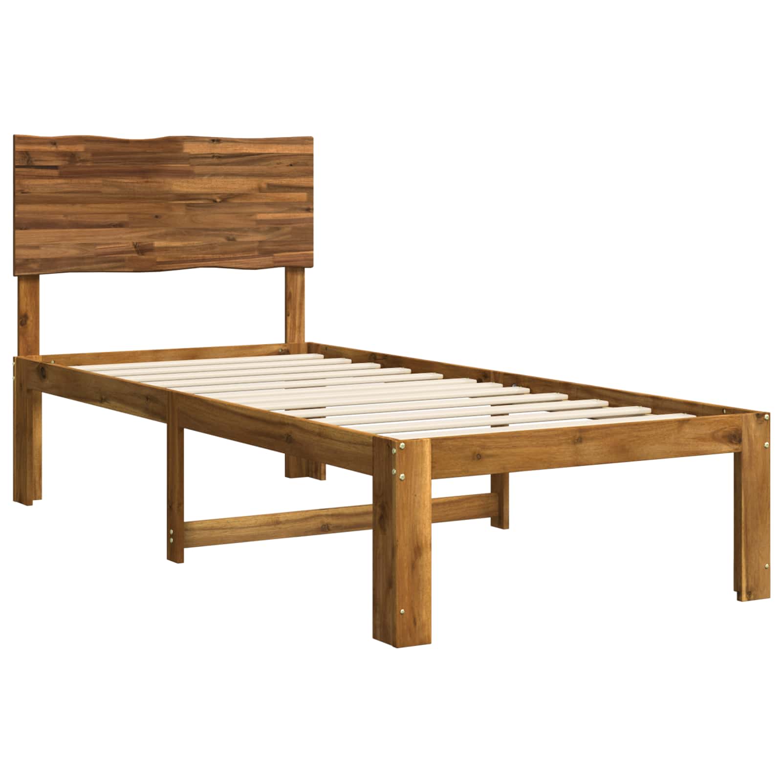 Μονό Κρεβάτι με Κεφαλάρι ROSTOCK Φυσικό 90 x 200 cm - Pakobazaar