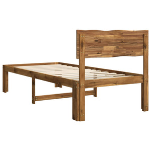Μονό Κρεβάτι με Κεφαλάρι ROSTOCK Φυσικό 75 x 190 cm