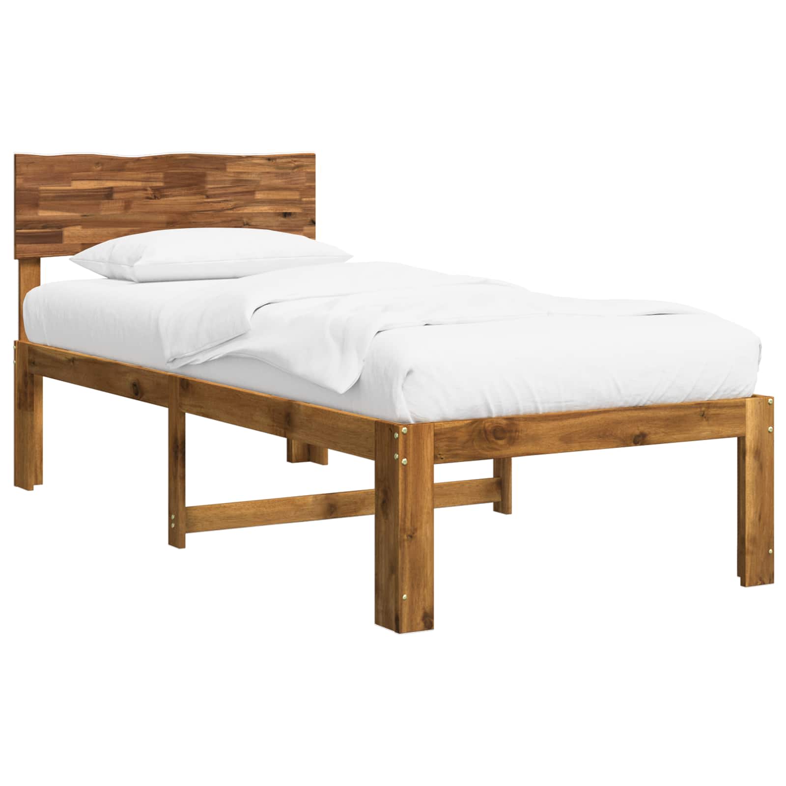 Μονό Κρεβάτι με Κεφαλάρι ROSTOCK Φυσικό 90 x 190 cm - Pakobazaar
