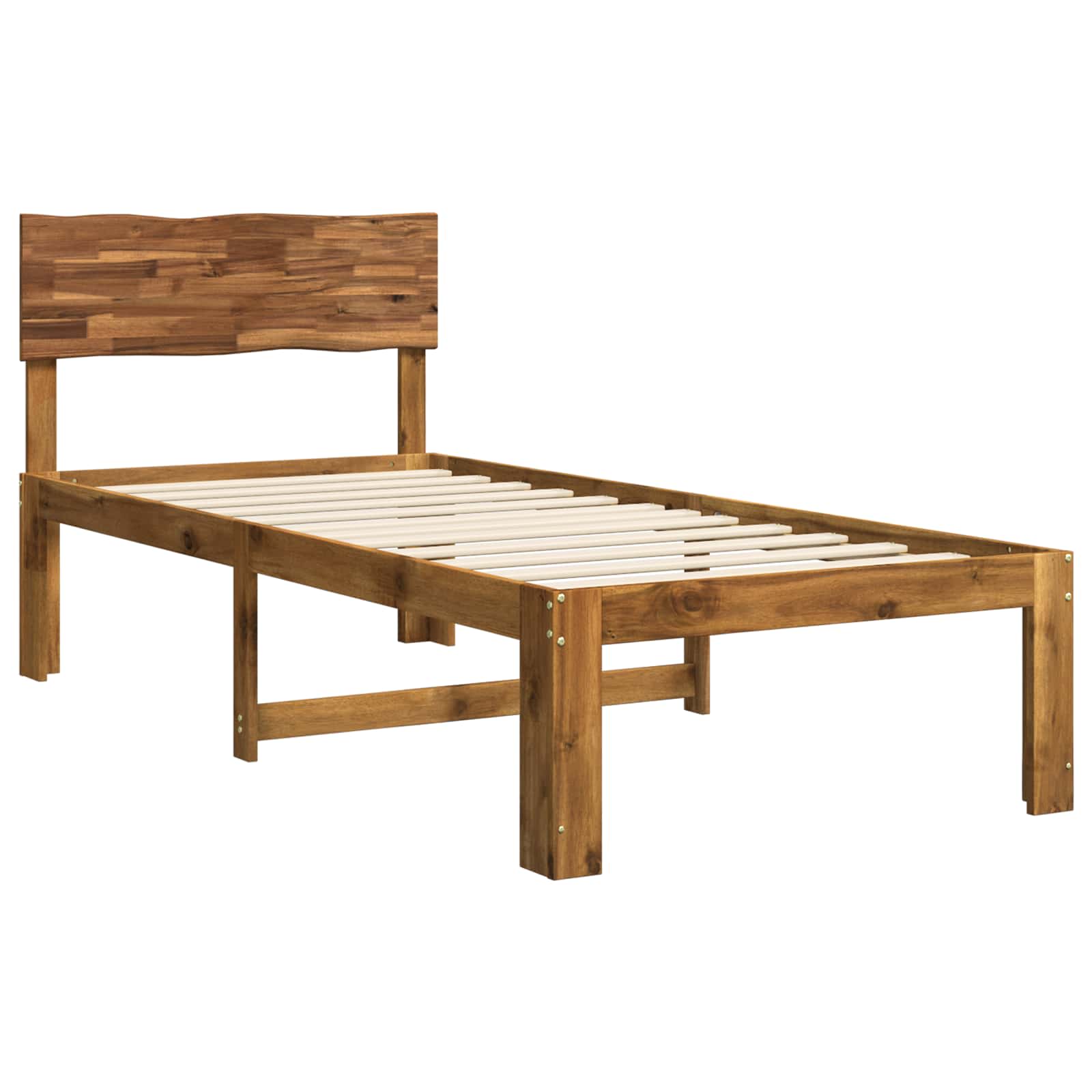 Μονό Κρεβάτι με Κεφαλάρι ROSTOCK Φυσικό 90 x 190 cm - Pakobazaar