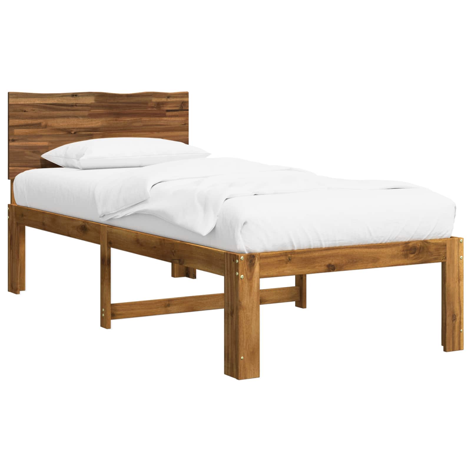 Μονό Κρεβάτι με Κεφαλάρι ROSTOCK Φυσικό 90 x 190 cm - Pakobazaar