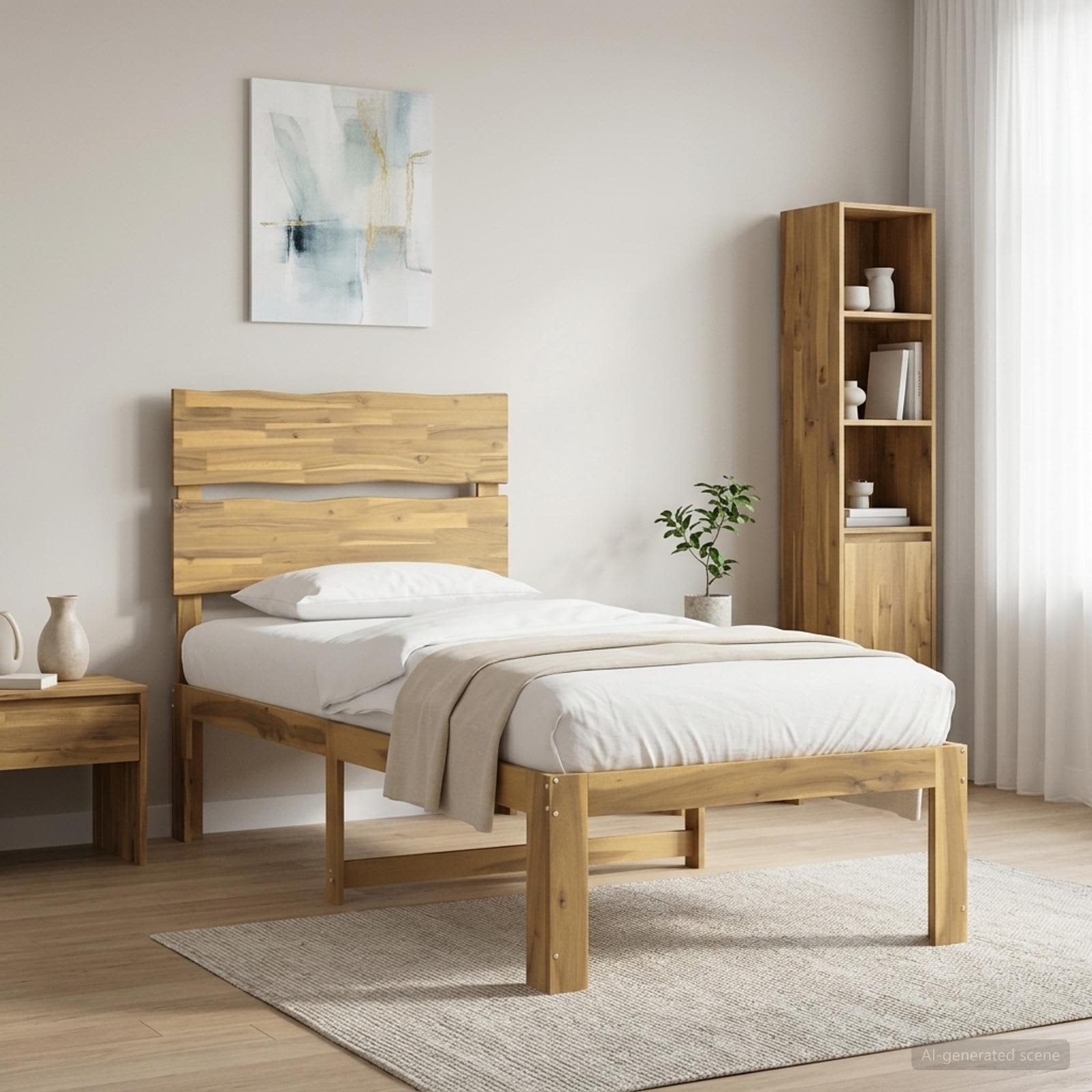 Μονό Κρεβάτι με Κεφαλάρι ROSTOCK Λευκό 75 x 190 cm - Pakobazaar