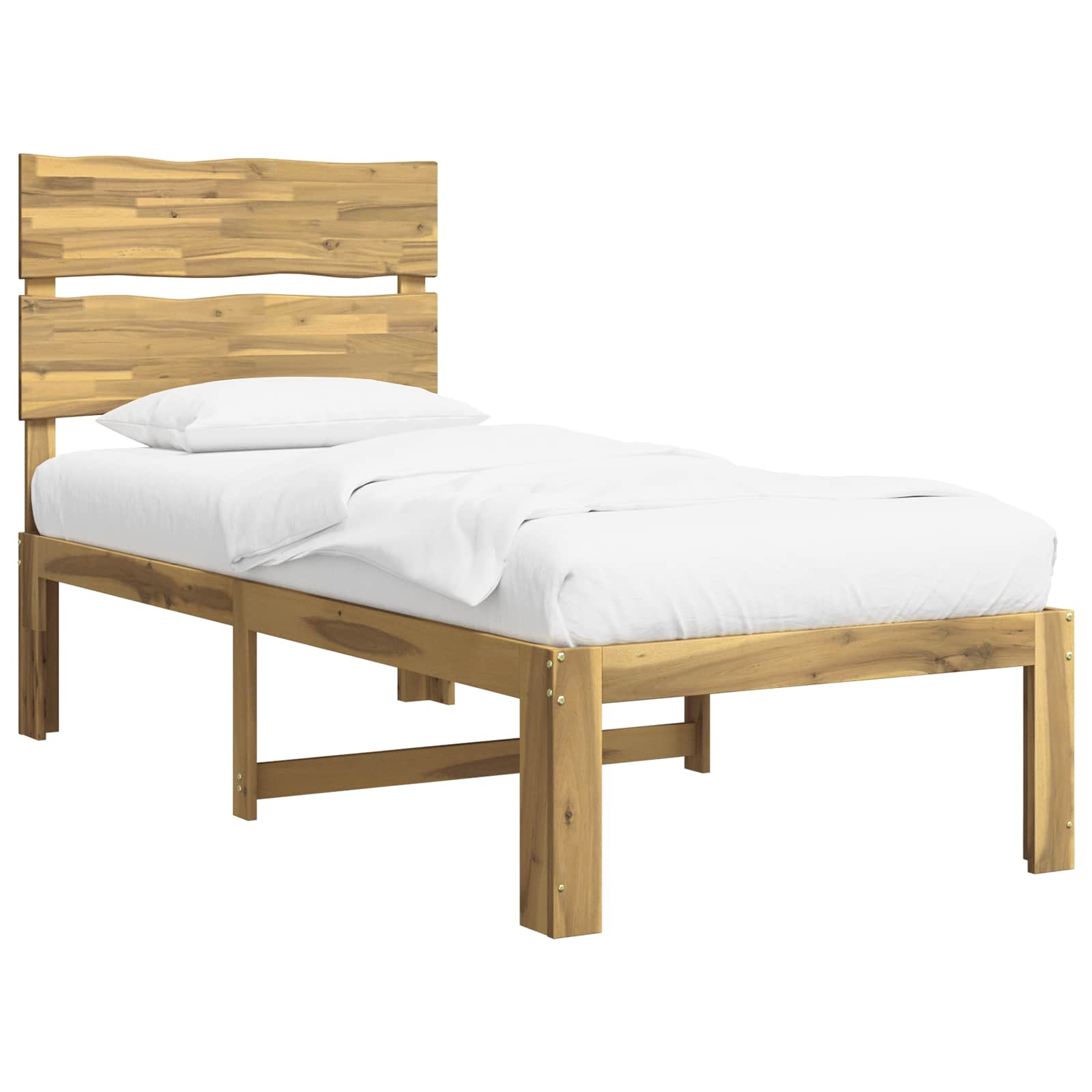 Μονό Κρεβάτι με Κεφαλάρι ROSTOCK Λευκό 75 x 190 cm - Pakobazaar