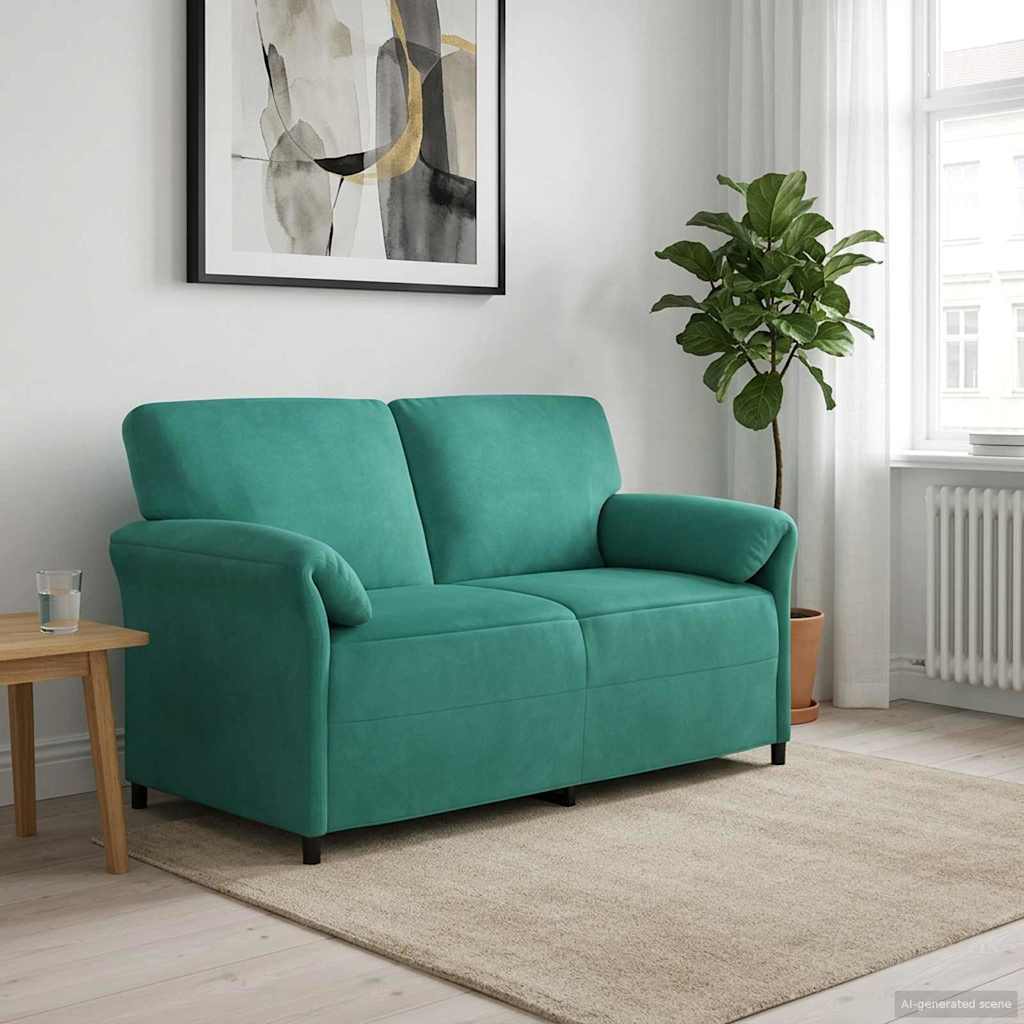 Καναπές 2 ατόμων Τιρκουάζ 158 x 83 x 95 εκ Βελούδο - Pakobazaar