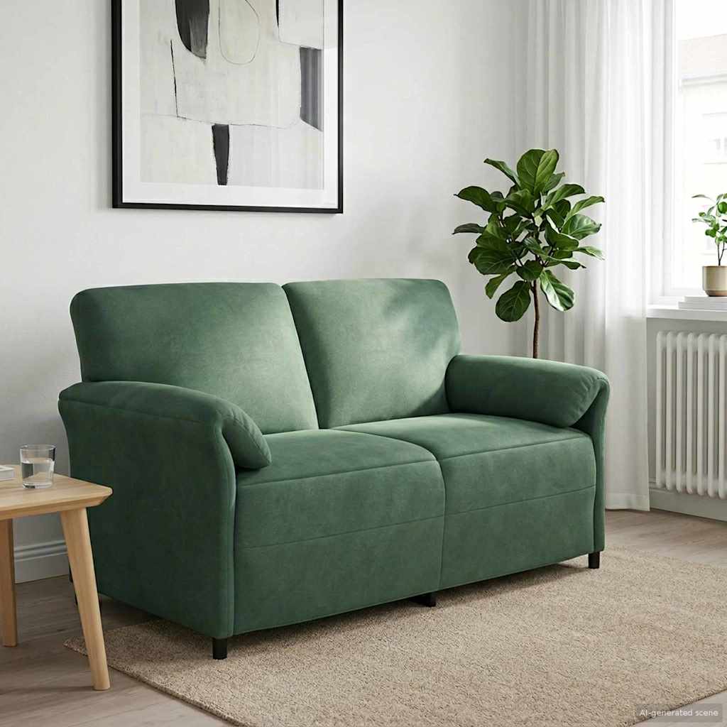 Καναπές 2 ατόμων Θαλασσί 158 x 83 x 95 εκ Βελούδο - Pakobazaar