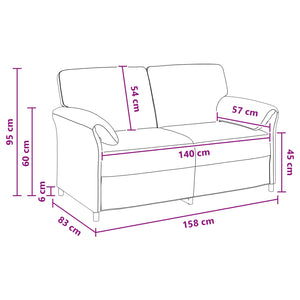 Καναπές 2 ατόμων Μοβ 158 x 83 x 95 εκ Βελούδο - Pakobazaar