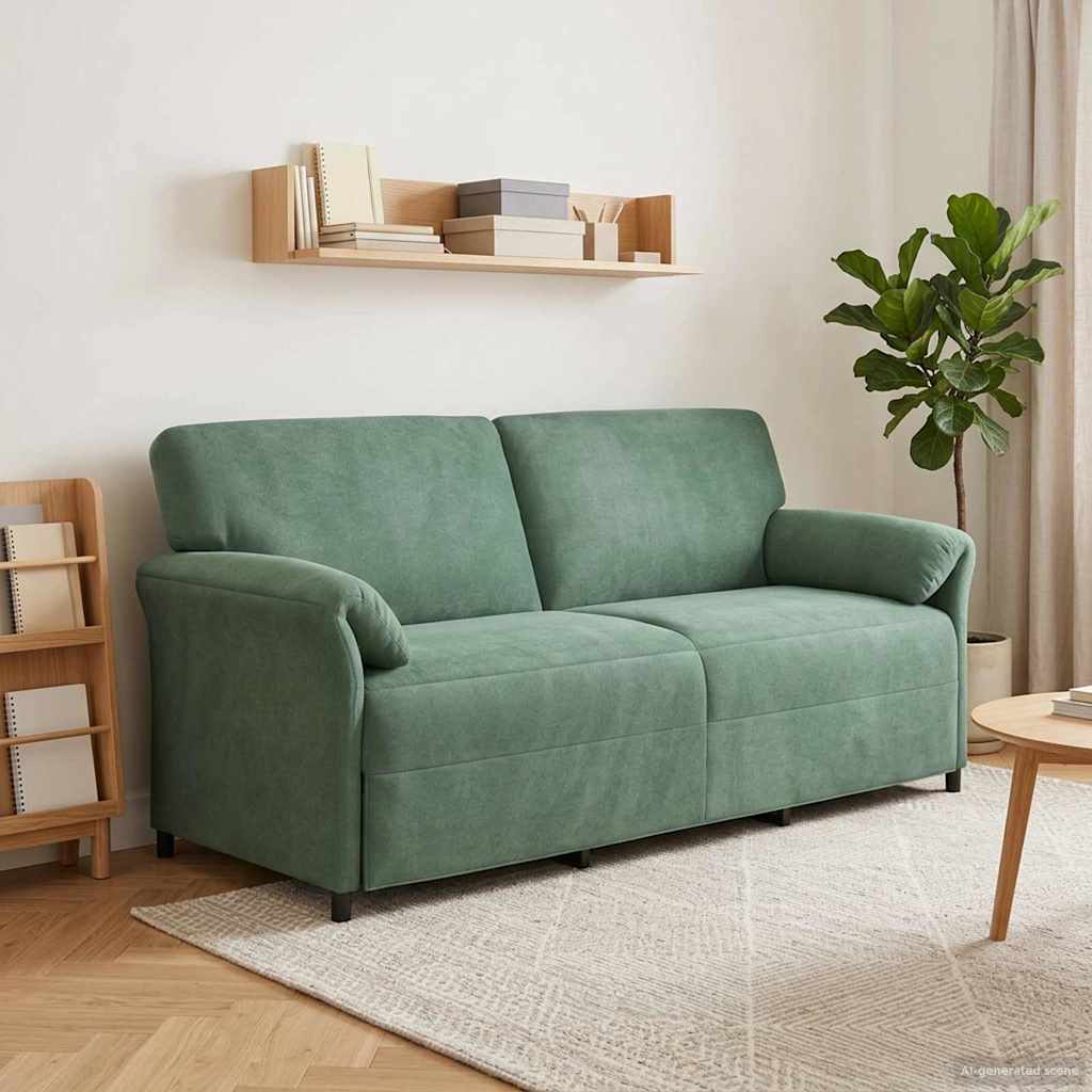 3-Θέσιος καναπές Θαλασσί 198 x 83 x 95 εκ. Βελούδο - Pakobazaar