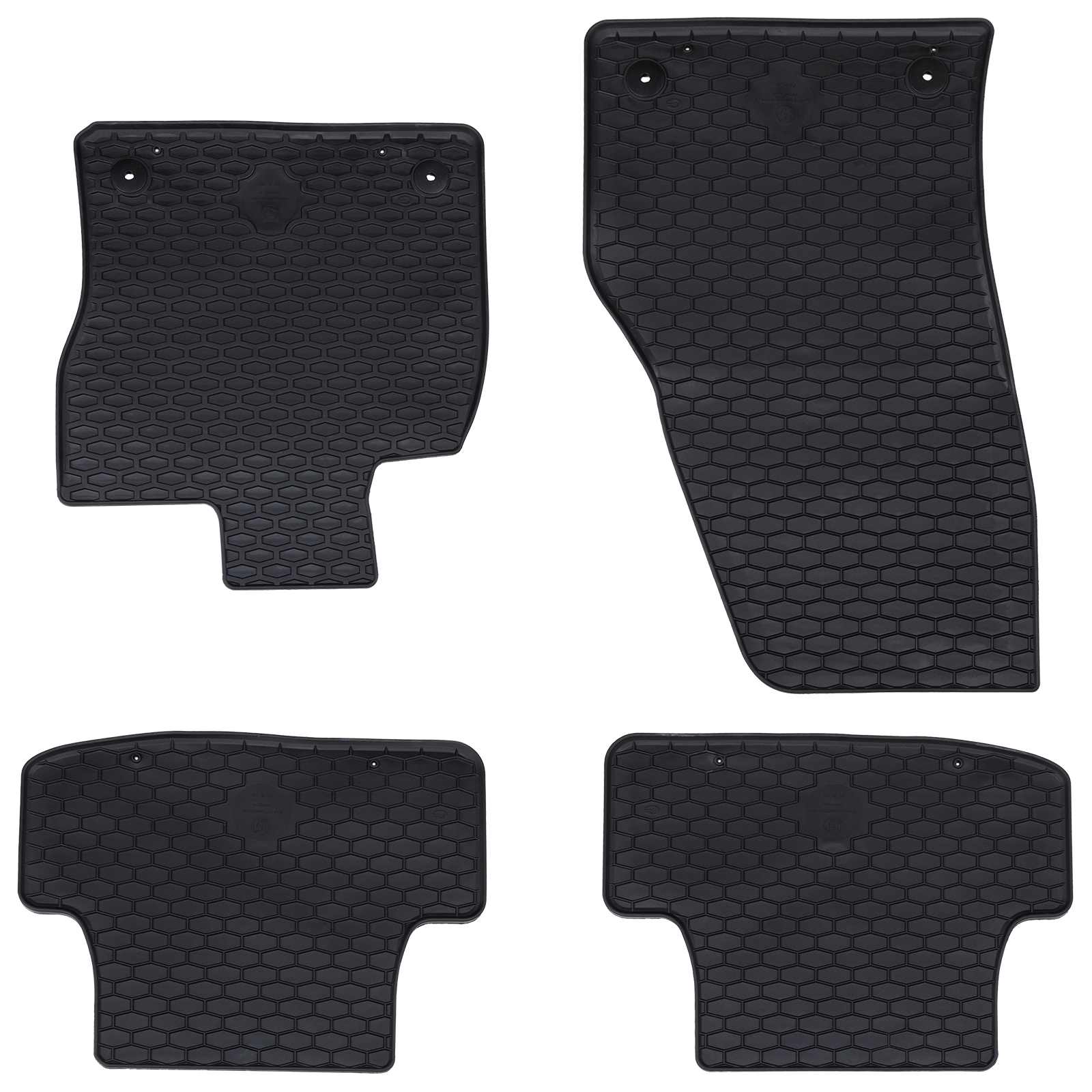 Πατάκι αυτοκινήτου 4 pcs Μαύρο κατάλληλο για VW T-ROC 2017- - Pakobazaar
