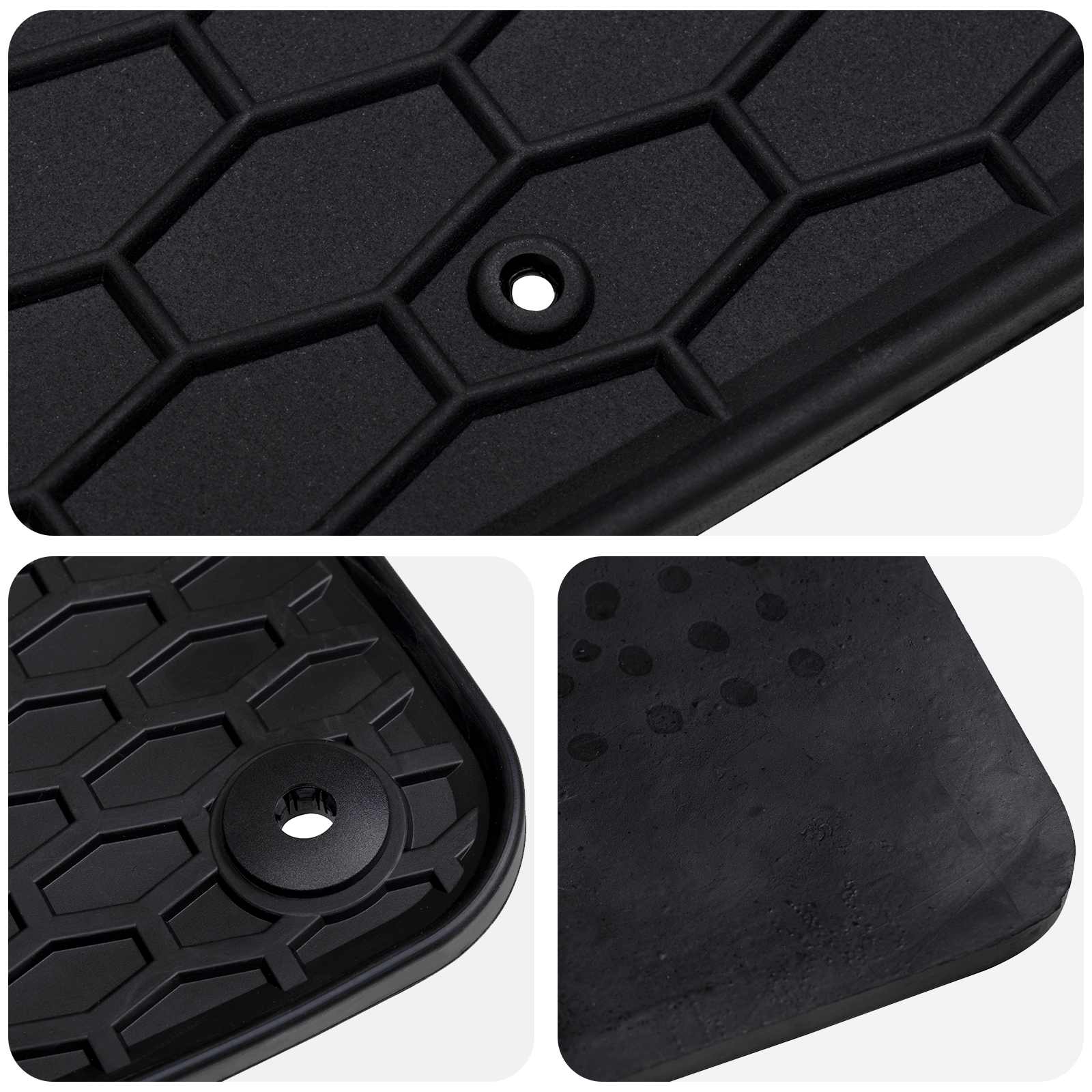 Πατάκι αυτοκινήτου 4 pcs Μαύρο κατάλληλο για VW POLO 2021- - Pakobazaar