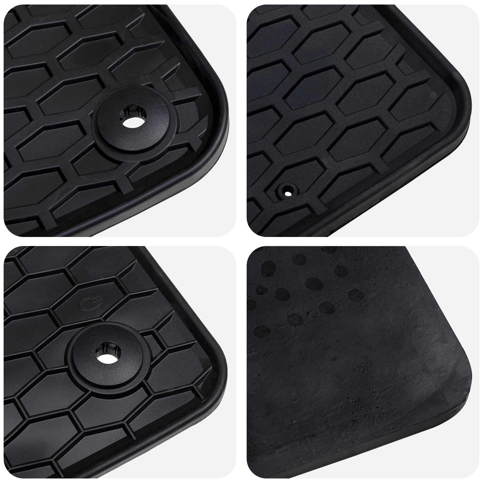 Πατάκι αυτοκινήτου 4 pcs Μαύρο Λάστιχο