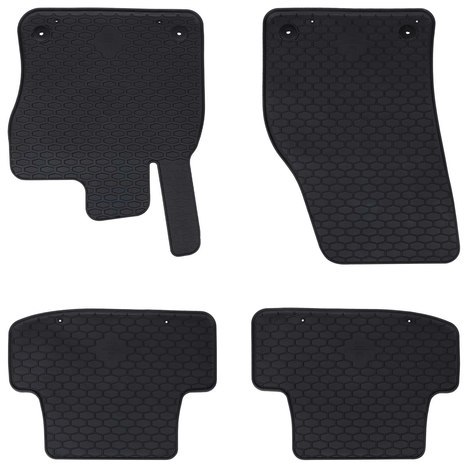 Πατάκι αυτοκινήτου 4 pcs Μαύρο κατάλληλο για AUDI Q2 2017 - Pakobazaar
