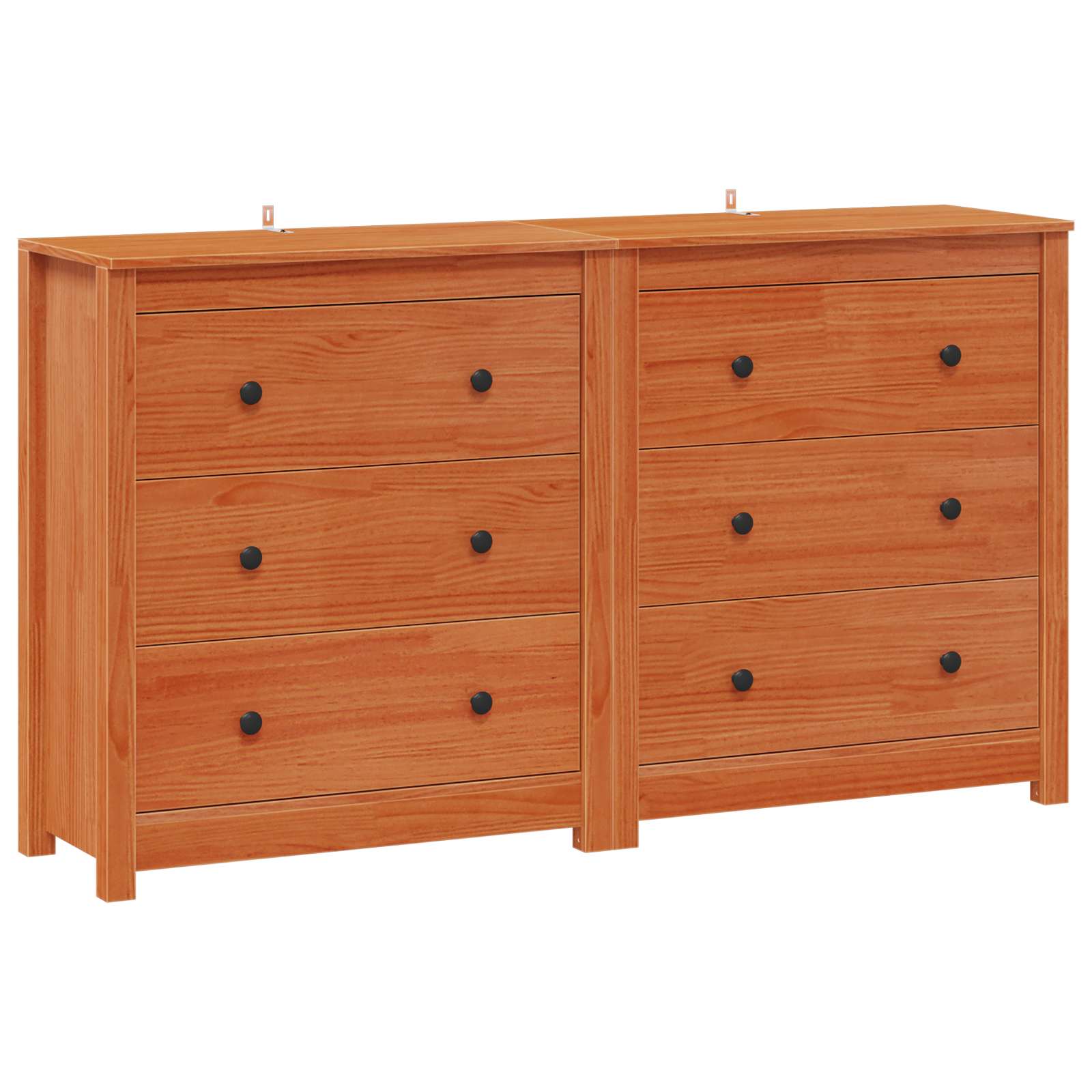 Πλαϊνό γραφείο με συρτάρι 2 pcs Κερωμένο Καφέ 140 x 35 x 80 εκ. - Pakobazaar