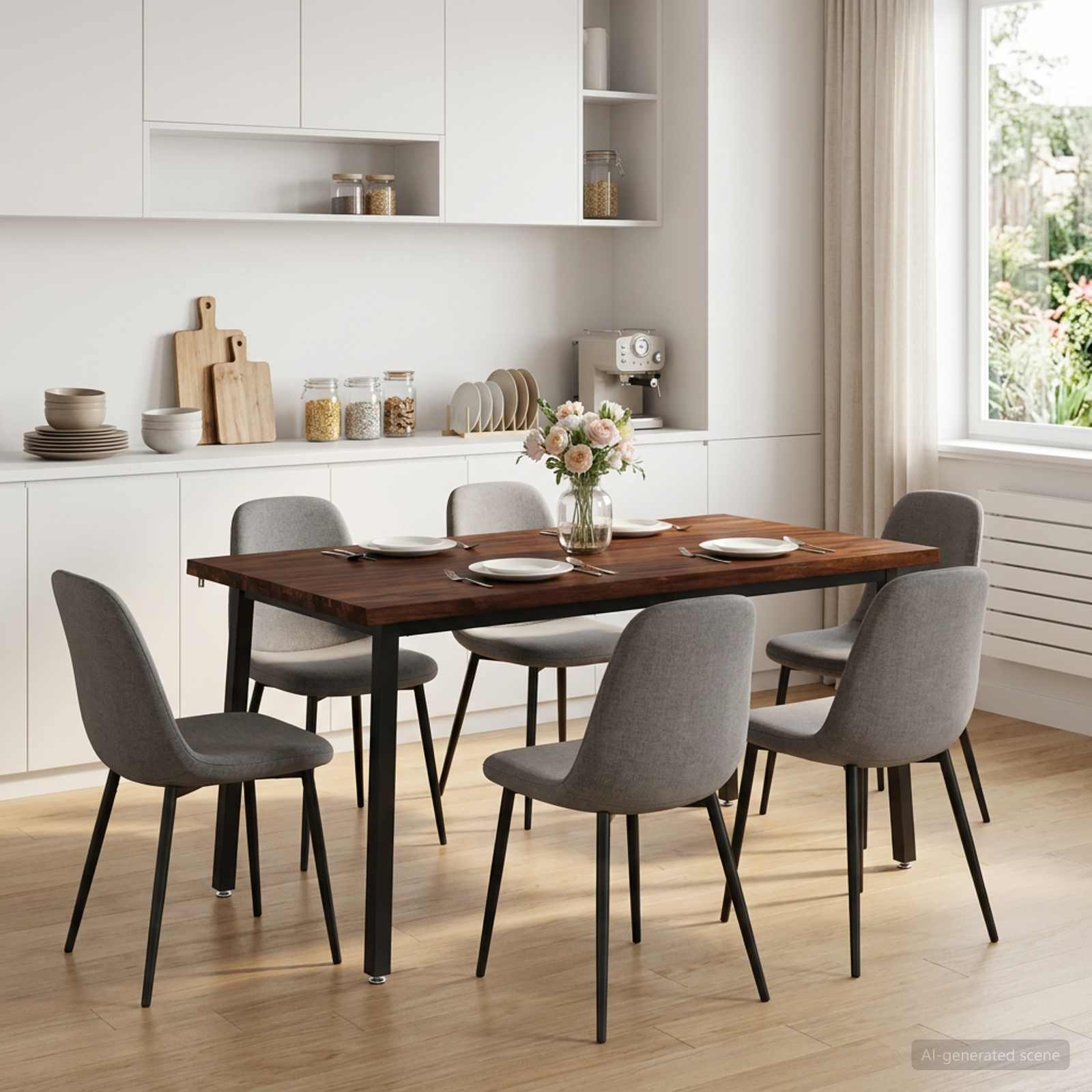 Τραπέζι Φαγητού με Ζωντανό Χείλος 160 x 80 x 75 cm Σκούρο Καφέ