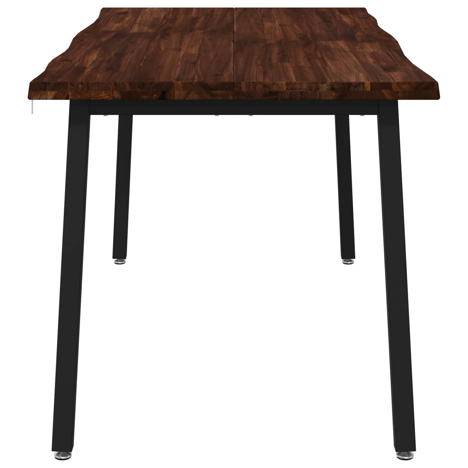 Τραπέζι Φαγητού με Ζωντανό Χείλος 160 x 80 x 75 cm Σκούρο Καφέ