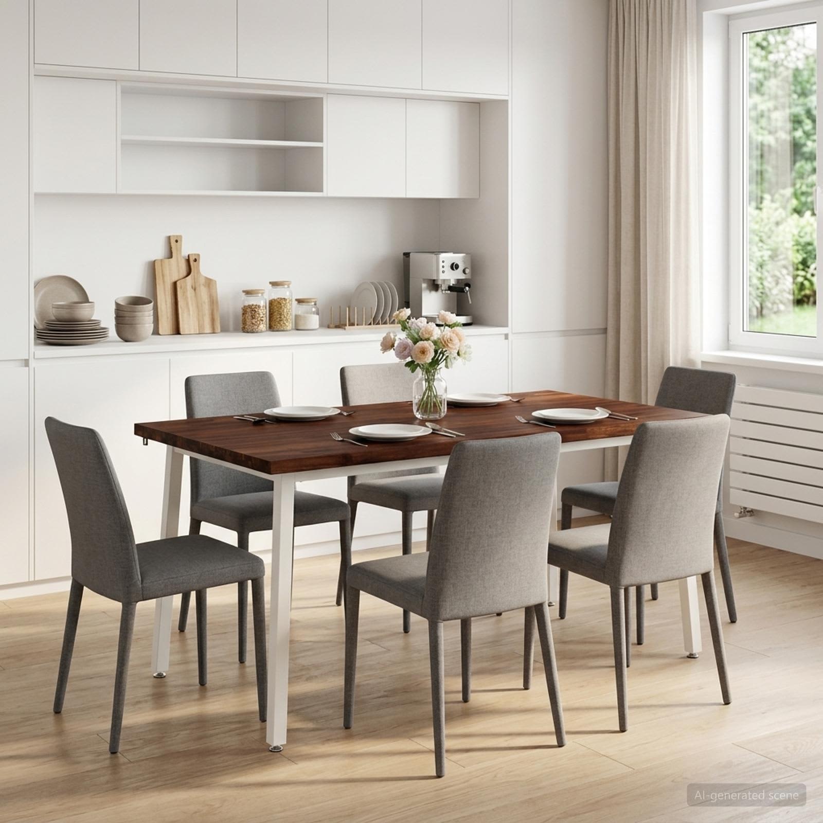 Τραπέζι Φαγητού με Ζωντανό Χείλος 160 x 80 x 75 cm Σκούρο Καφέ - Pakobazaar