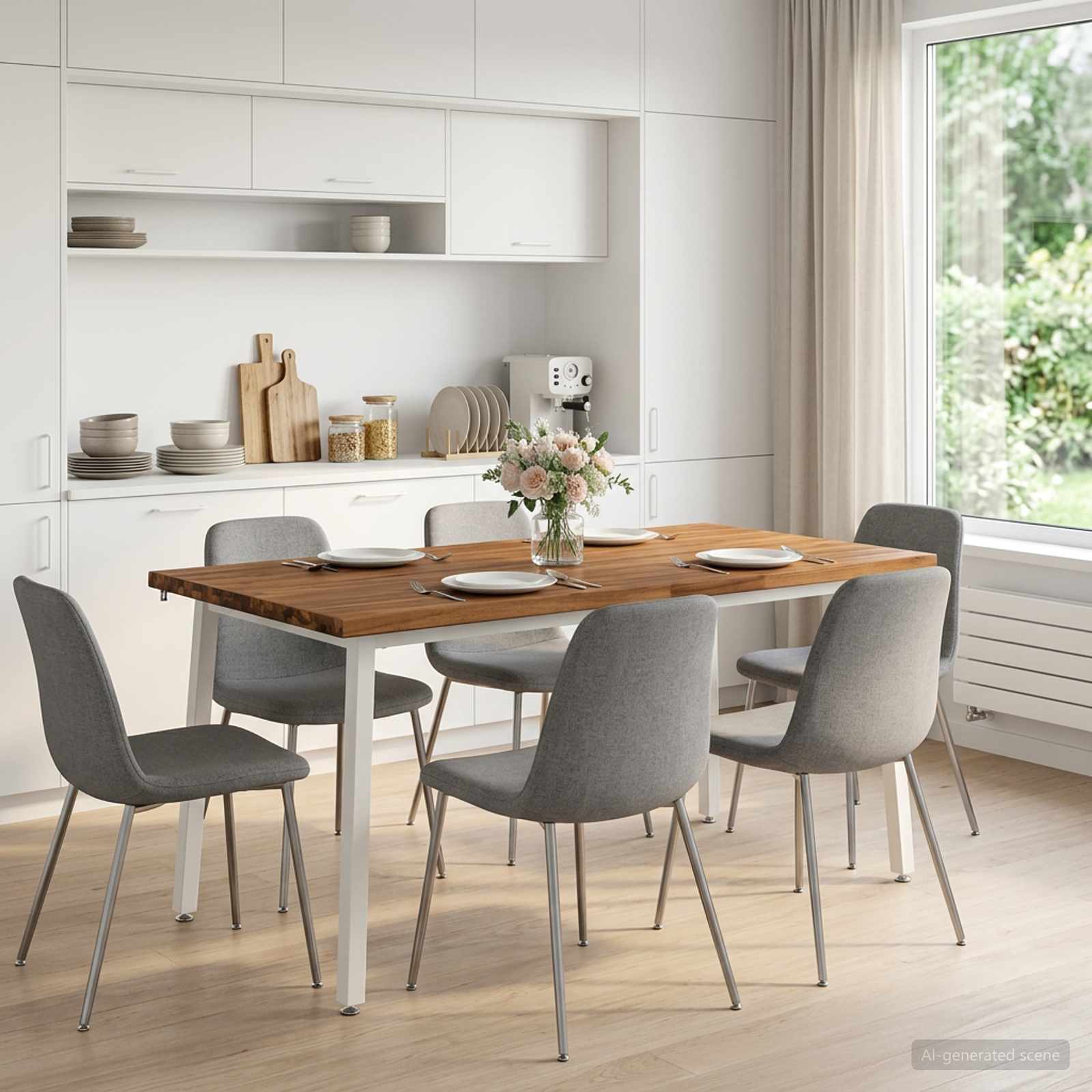 Τραπέζι Φαγητού με Ζωντανό Χείλος 160 x 80 x 75 cm Φυσικό - Pakobazaar