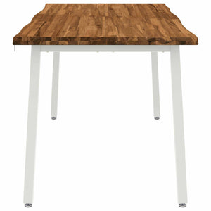 Τραπέζι Φαγητού με Ζωντανό Χείλος 160 x 80 x 75 cm Φυσικό - Pakobazaar