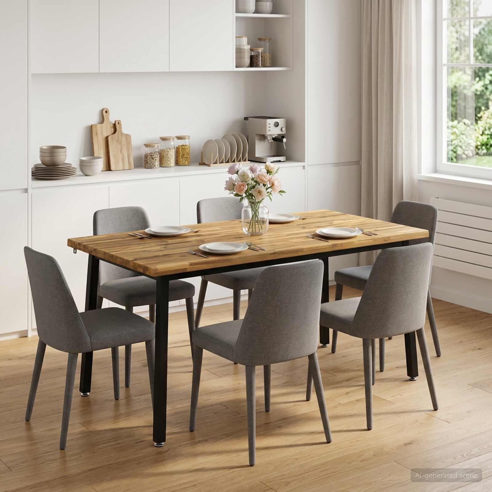 Τραπέζι Φαγητού με Ζωντανό Χείλος 160 x 70 x 75 εκ. Λευκό - Pakobazaar