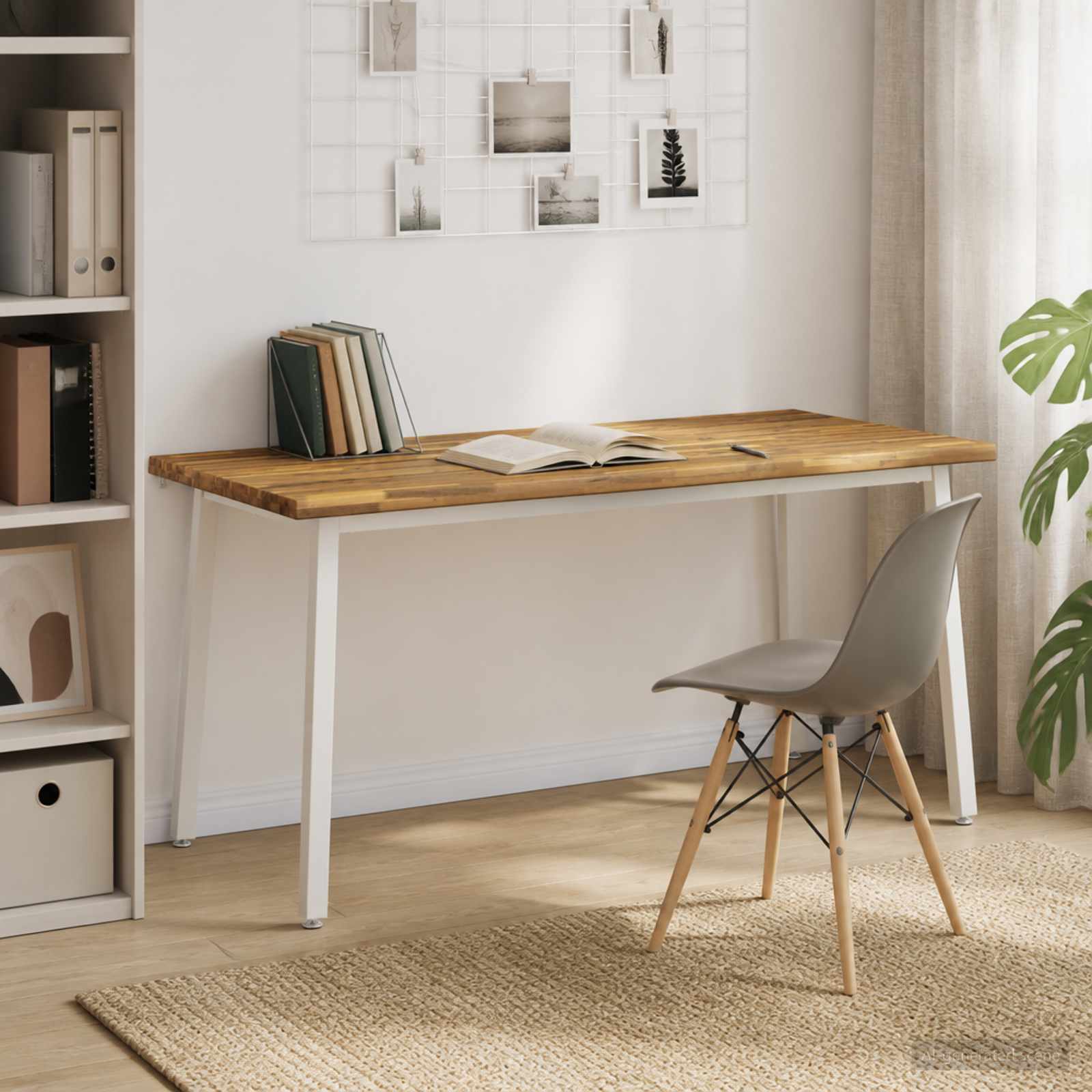 Τραπέζι Φαγητού με Ζωντανό Χείλος 160 x 90 x 75 cm Λευκό - Pakobazaar