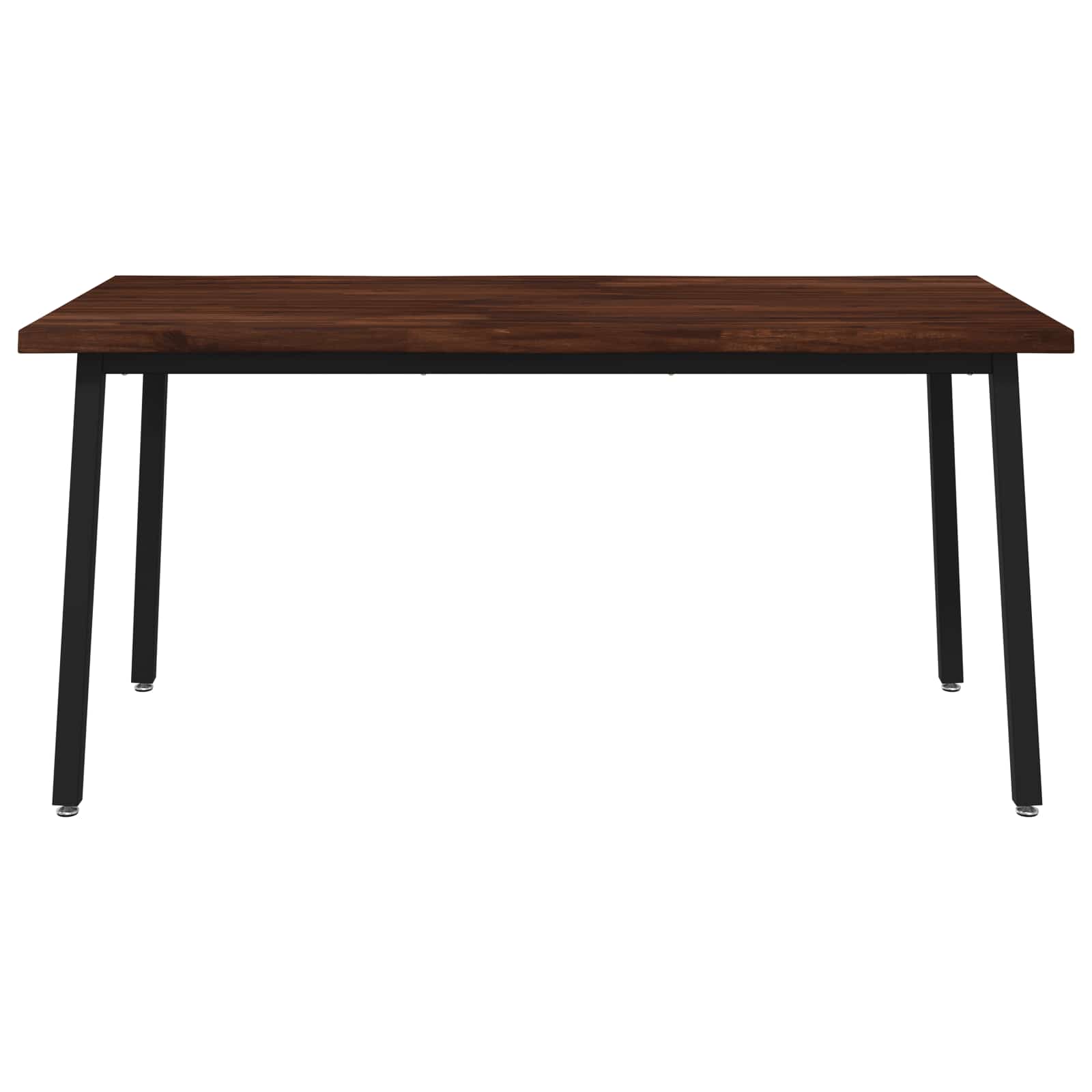 Τραπέζι Φαγητού με Ζωντανό Χείλος 160 x 90 x 75 cm Σκούρο Καφέ - Pakobazaar