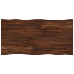 Τραπέζι Φαγητού με Ζωντανό Χείλος 160 x 90 x 75 cm Σκούρο Καφέ - Pakobazaar