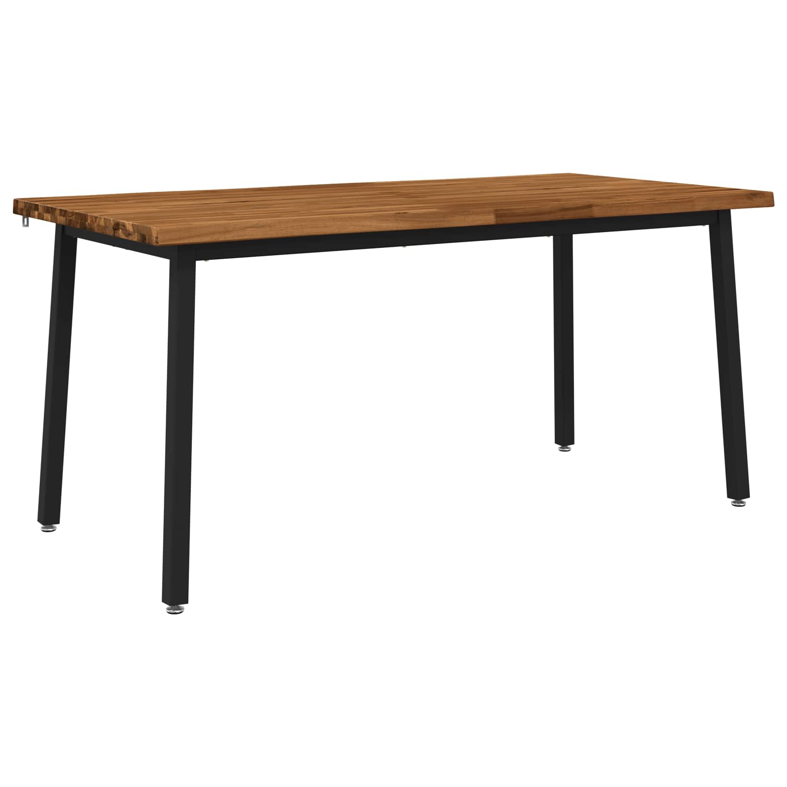 Τραπέζι Φαγητού με Ζωντανό Χείλος 160 x 90 x 75 cm Φυσικό