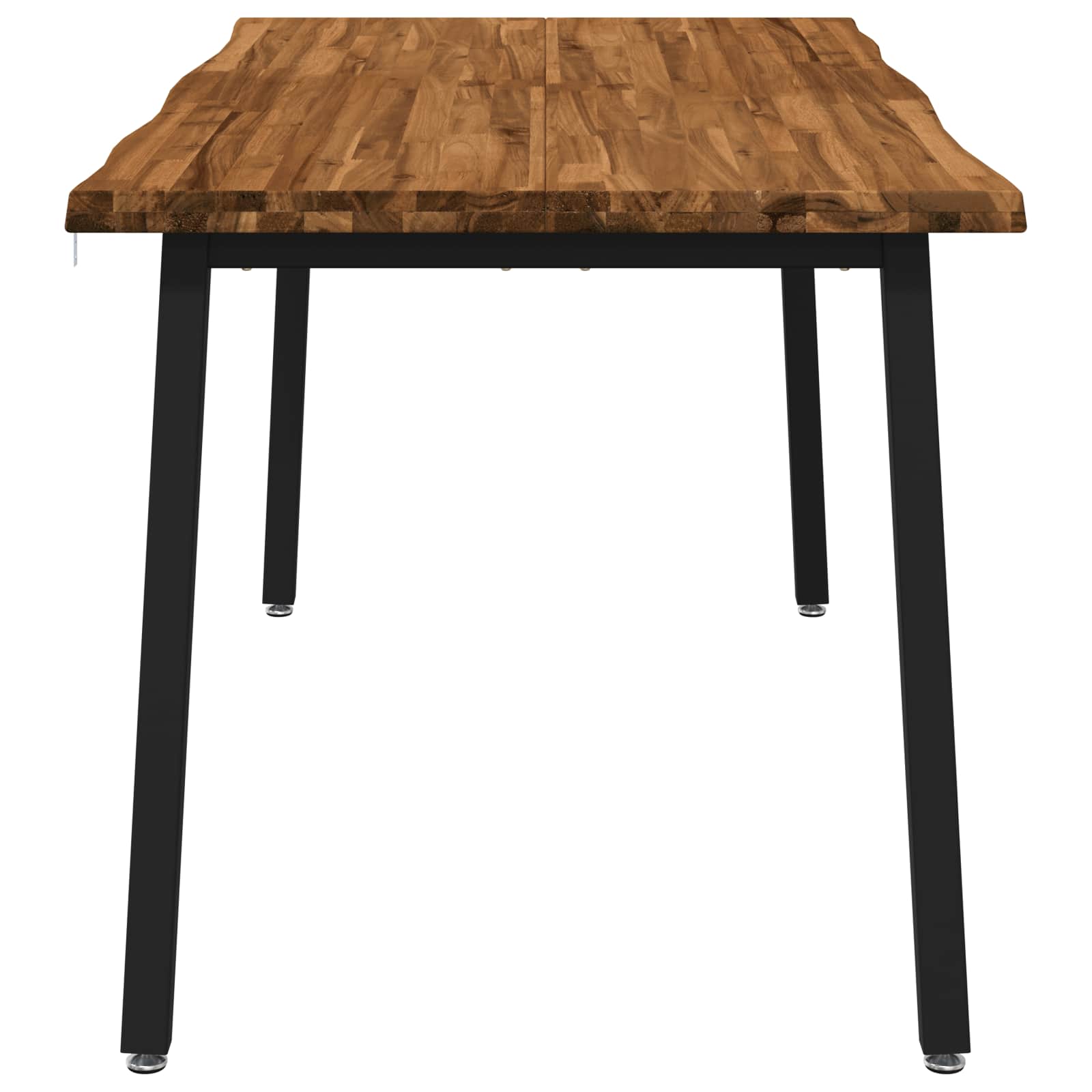 Τραπέζι Φαγητού με Ζωντανό Χείλος 160 x 90 x 75 cm Φυσικό