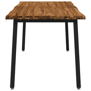 Τραπέζι Φαγητού με Ζωντανό Χείλος 160 x 90 x 75 cm Φυσικό