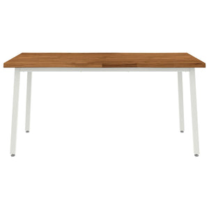 Τραπέζι Φαγητού με Ζωντανό Χείλος 160 x 90 x 75 cm Φυσικό - Pakobazaar
