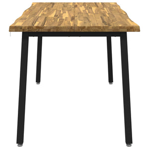 Τραπέζι Φαγητού με Ζωντανό Χείλος 160 x 90 x 75 cm Λευκό - Pakobazaar