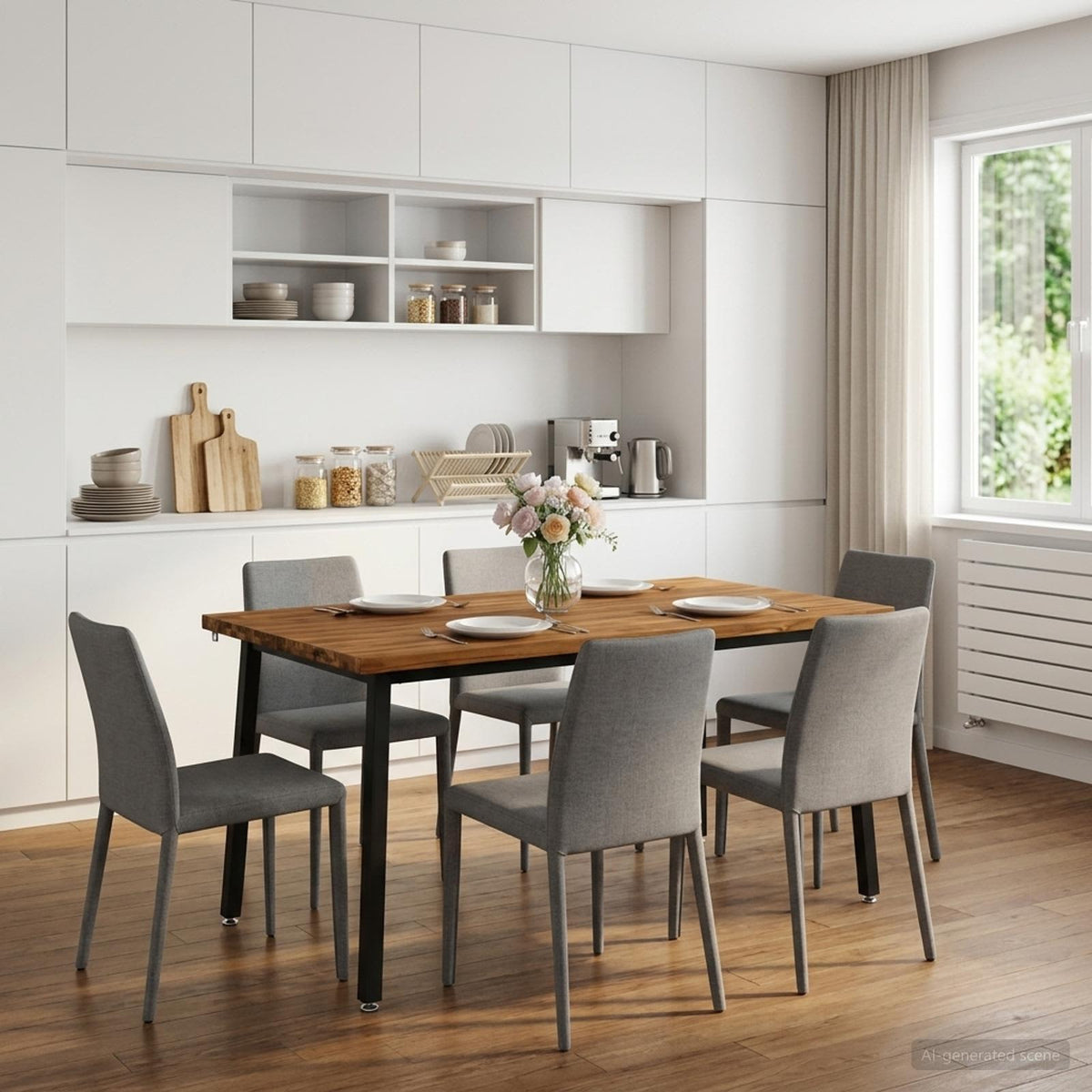 Τετράγωνο Τραπέζι Φαγητού 160 x 90 x 75 cm Στερεό Ξύλο Ακακίας - Pakobazaar