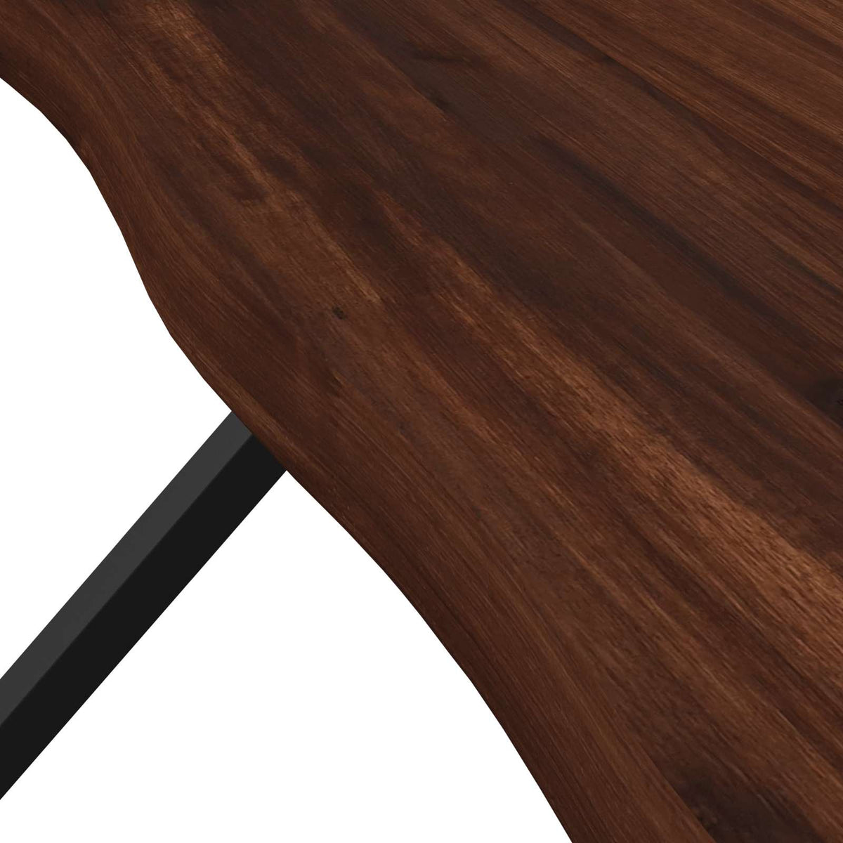 Τραπέζι Φαγητού με Ζωντανό Χείλος 140 x 80 x 75 cm Σκούρο Καφέ - Pakobazaar