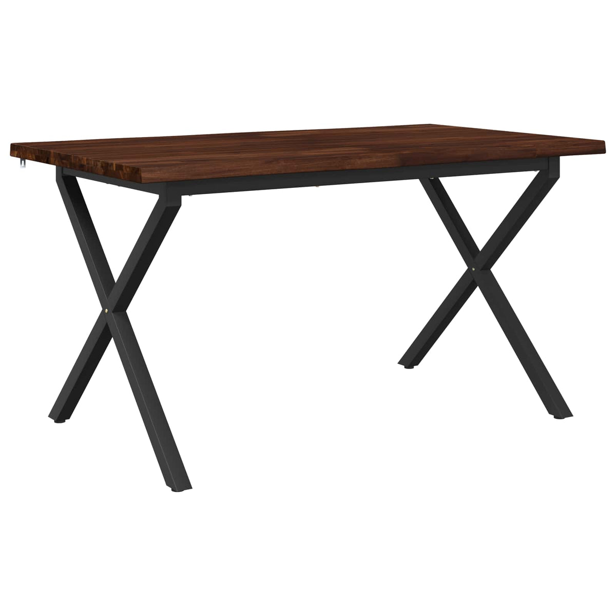 Τραπέζι Φαγητού με Ζωντανό Χείλος 140 x 80 x 75 cm Σκούρο Καφέ - Pakobazaar
