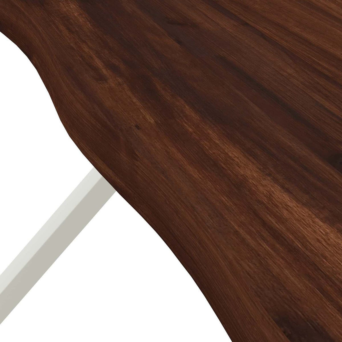 Τραπέζι Φαγητού με Ζωντανό Χείλος 140 x 80 x 75 cm Σκούρο Καφέ - Pakobazaar