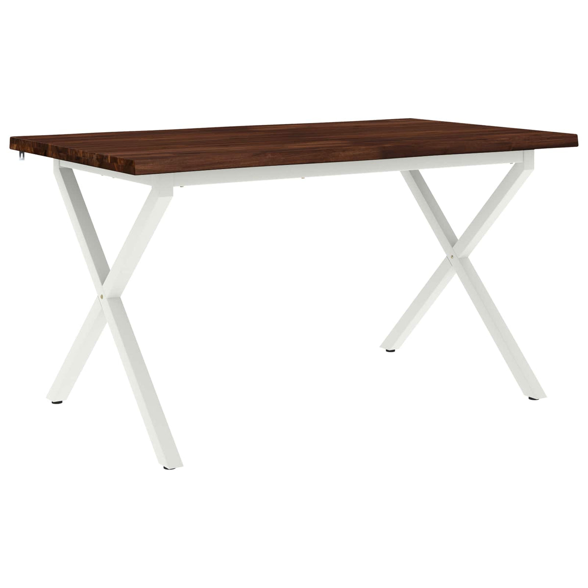 Τραπέζι Φαγητού με Ζωντανό Χείλος 140 x 80 x 75 cm Σκούρο Καφέ - Pakobazaar