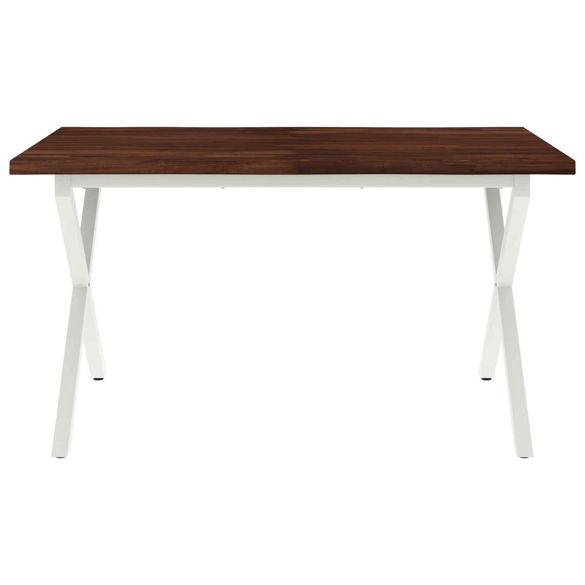 Τραπέζι Φαγητού με Ζωντανό Χείλος 140 x 80 x 75 cm Σκούρο Καφέ - Pakobazaar