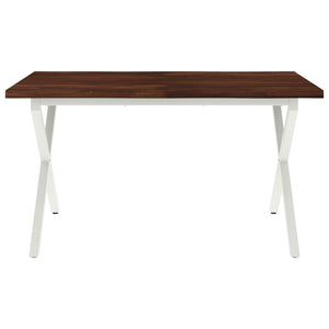 Τραπέζι Φαγητού με Ζωντανό Χείλος 140 x 80 x 75 cm Σκούρο Καφέ - Pakobazaar