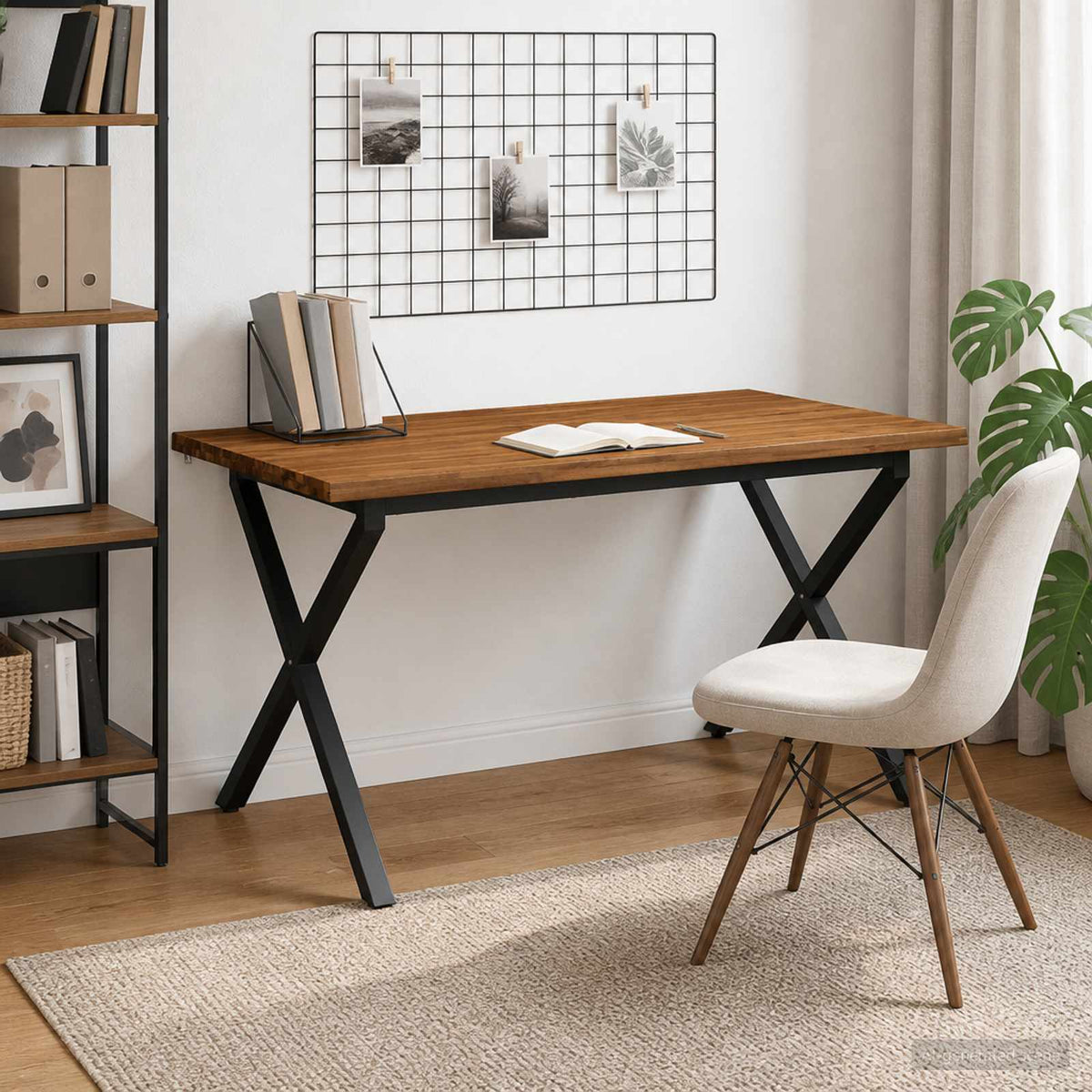 Τραπέζι Φαγητού με Ζωντανό Χείλος 140 x 80 x 75 cm Φυσικό - Pakobazaar