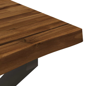Τραπέζι Φαγητού με Ζωντανό Χείλος 140 x 80 x 75 cm Φυσικό - Pakobazaar