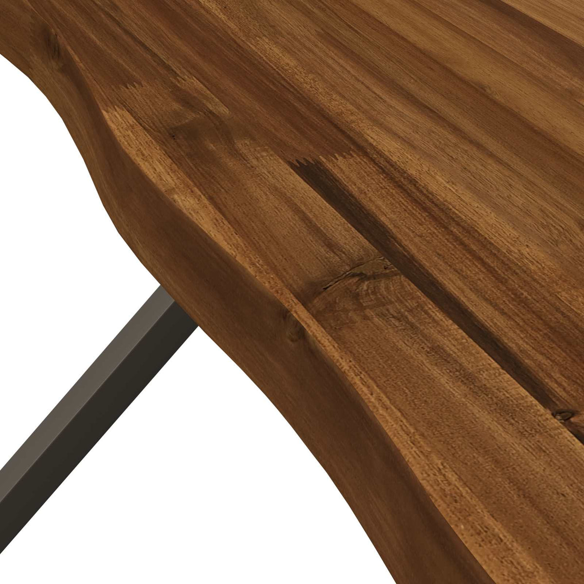 Τραπέζι Φαγητού με Ζωντανό Χείλος 140 x 80 x 75 cm Φυσικό - Pakobazaar