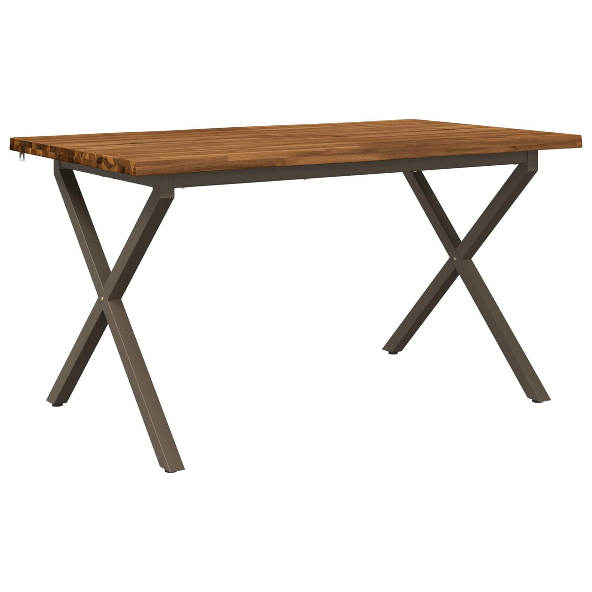 Τραπέζι Φαγητού με Ζωντανό Χείλος 140 x 80 x 75 cm Φυσικό - Pakobazaar