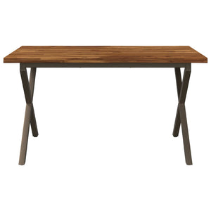 Τραπέζι Φαγητού με Ζωντανό Χείλος 140 x 80 x 75 cm Φυσικό - Pakobazaar