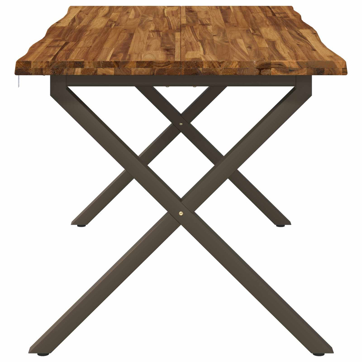 Τραπέζι Φαγητού με Ζωντανό Χείλος 140 x 80 x 75 cm Φυσικό - Pakobazaar