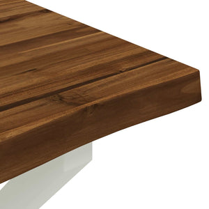 Τραπέζι Φαγητού με Ζωντανό Χείλος 140 x 80 x 75 cm Φυσικό - Pakobazaar