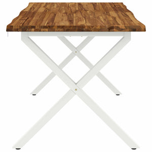Τραπέζι Φαγητού με Ζωντανό Χείλος 140 x 80 x 75 cm Φυσικό - Pakobazaar