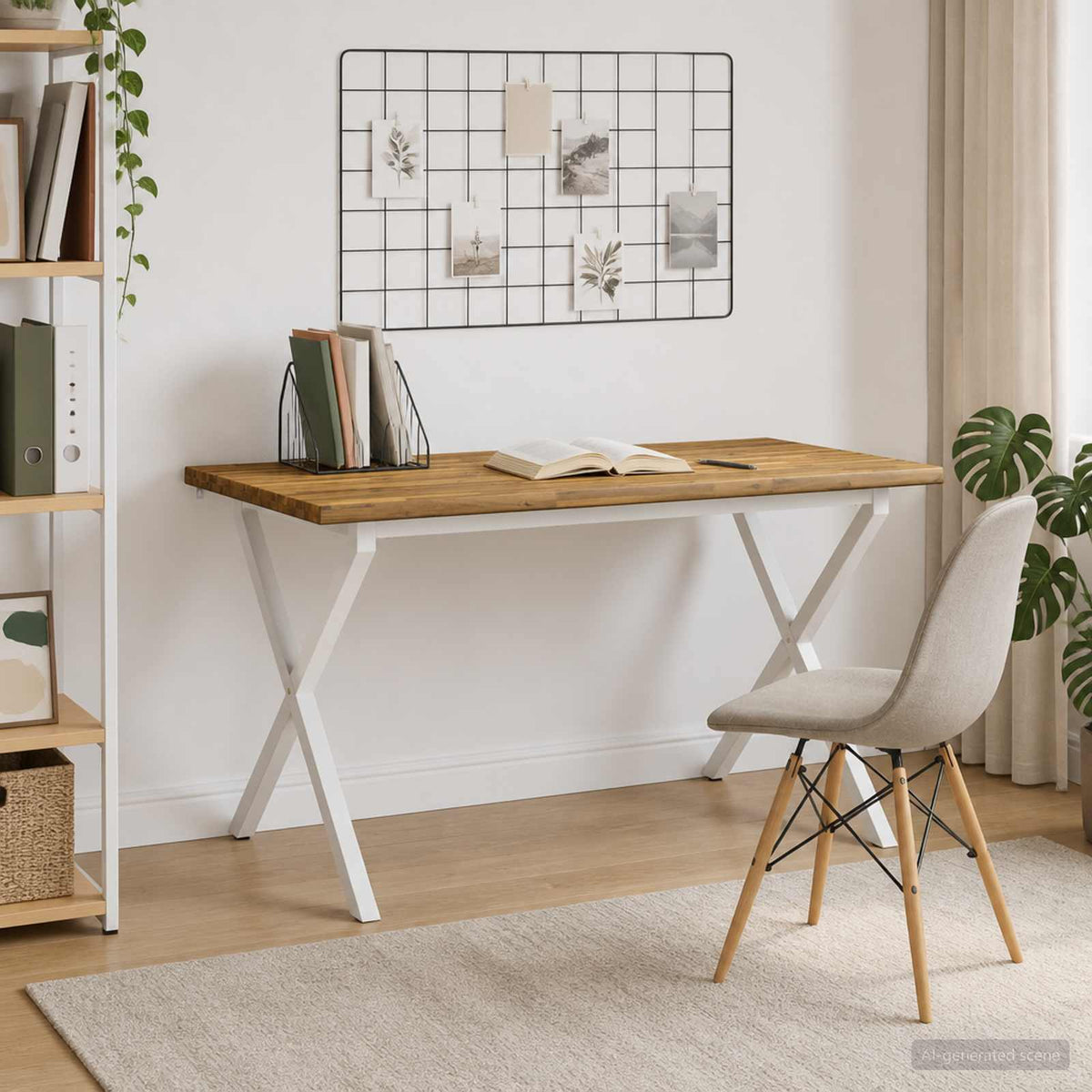 Τραπέζι Φαγητού με Ζωντανό Χείλος 140 x 80 x 75 cm Λευκό - Pakobazaar